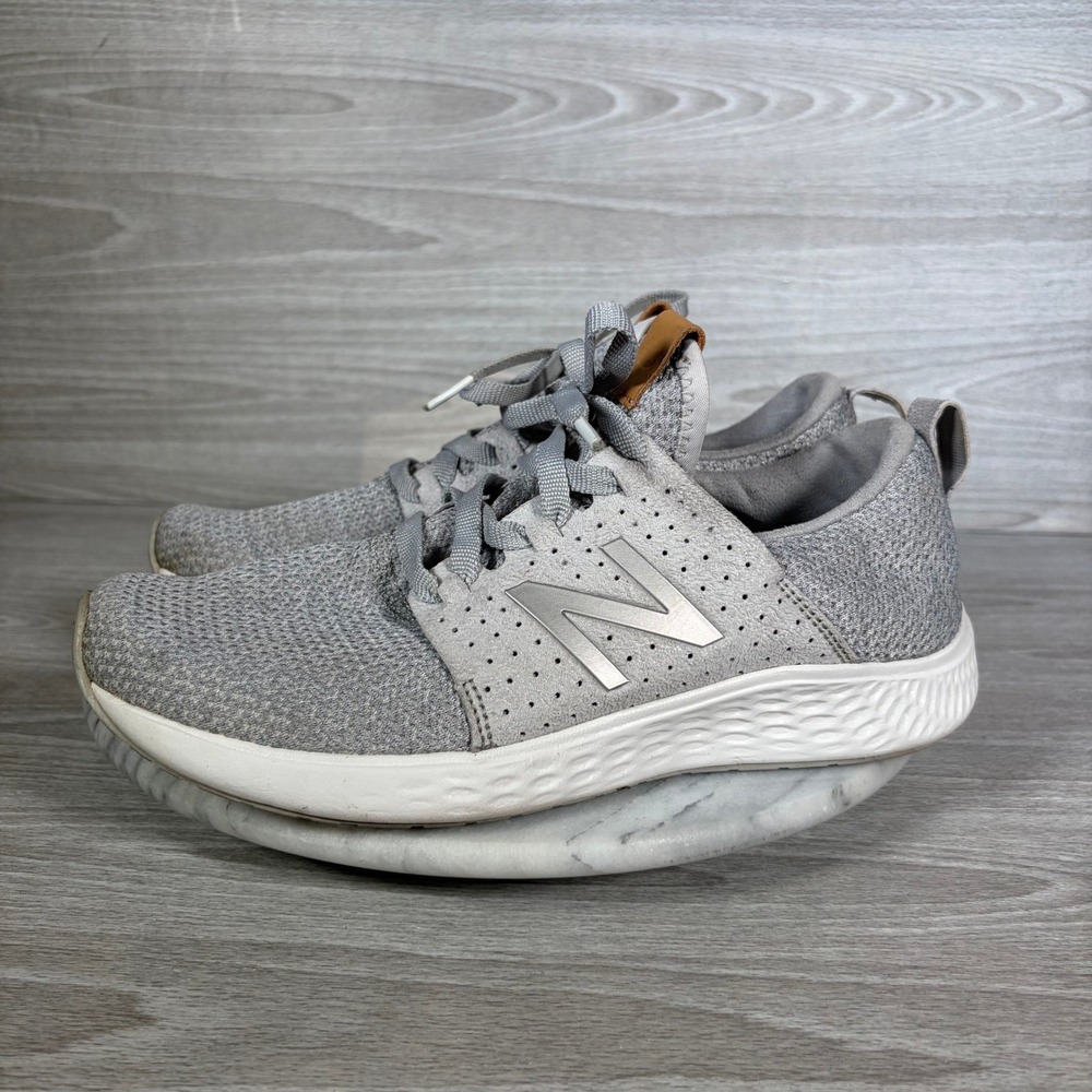 New Balance Fresh Foam Sport v1 Womens 8.5 B Gray Silver Running Shoes WSPTLG1